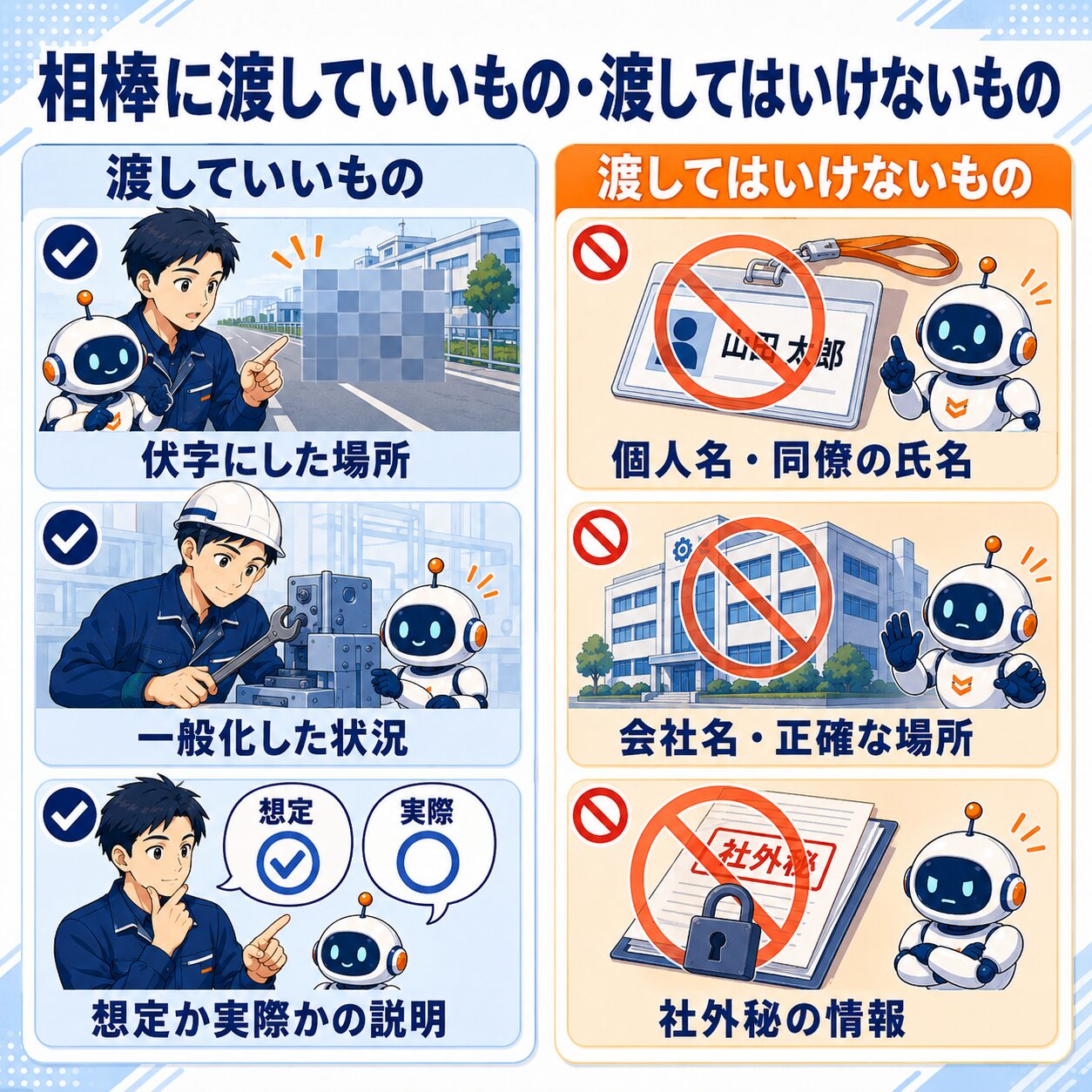 相棒に渡していいもの渡してはいけないものの図解